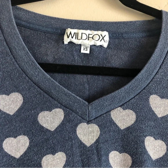 Wildfox Little Hearts V-neck Sweater - Picture 4 of 4